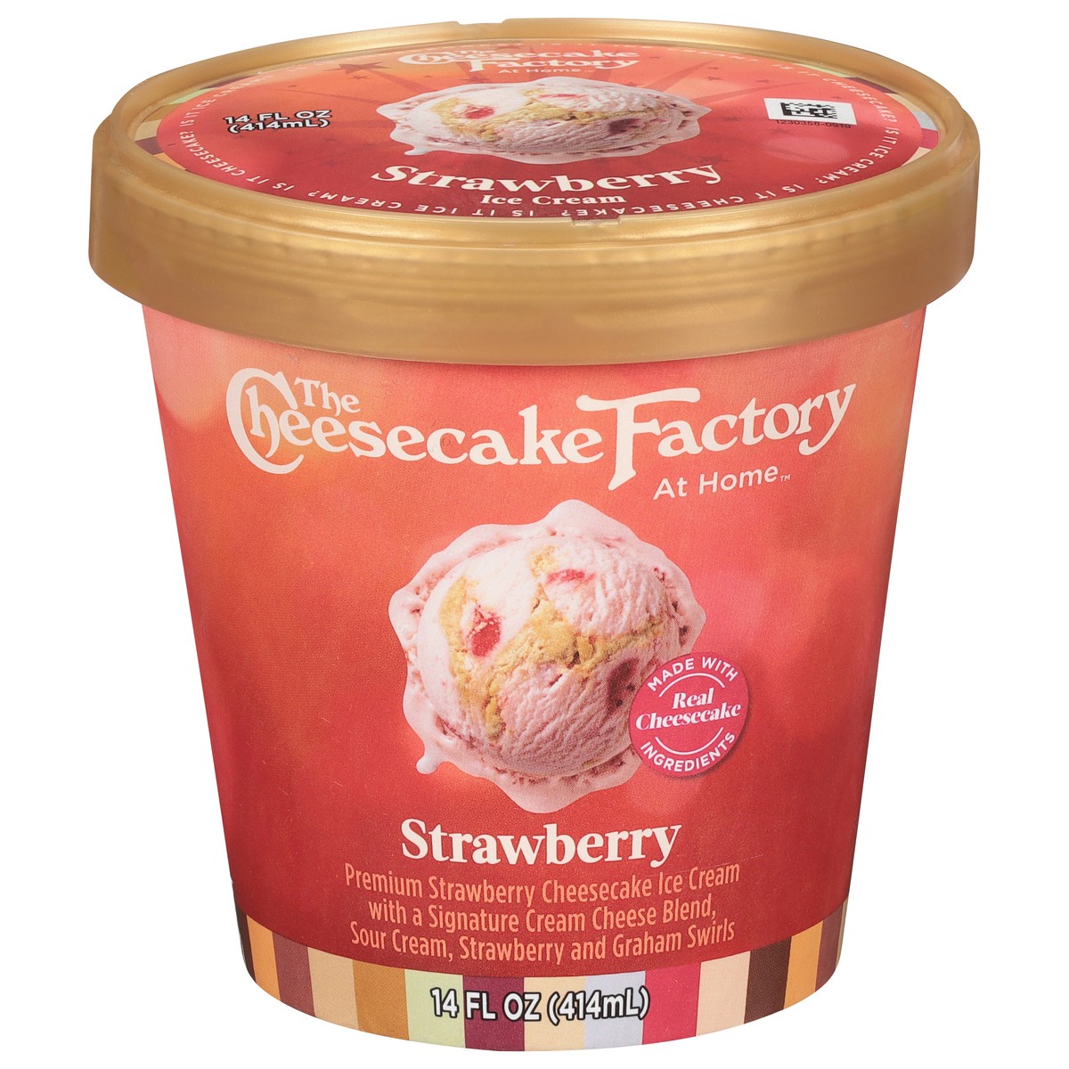 slide 1 of 9, The Cheesecake Factory At Home Strawberry Ice Cream 14 fl oz, 14 fl oz