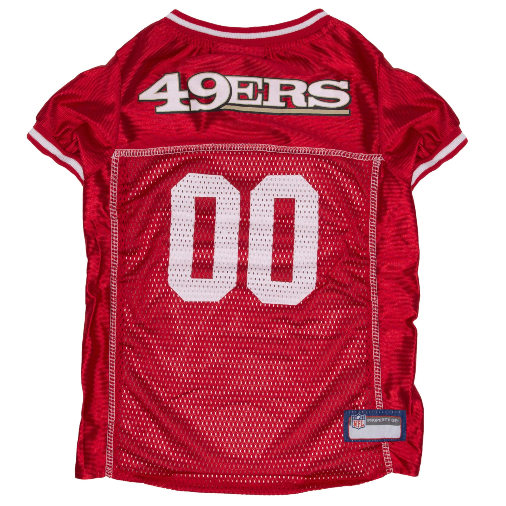 slide 1 of 1, Pets First San Francisco 49ers NFL Mesh Pet Jersey, MED