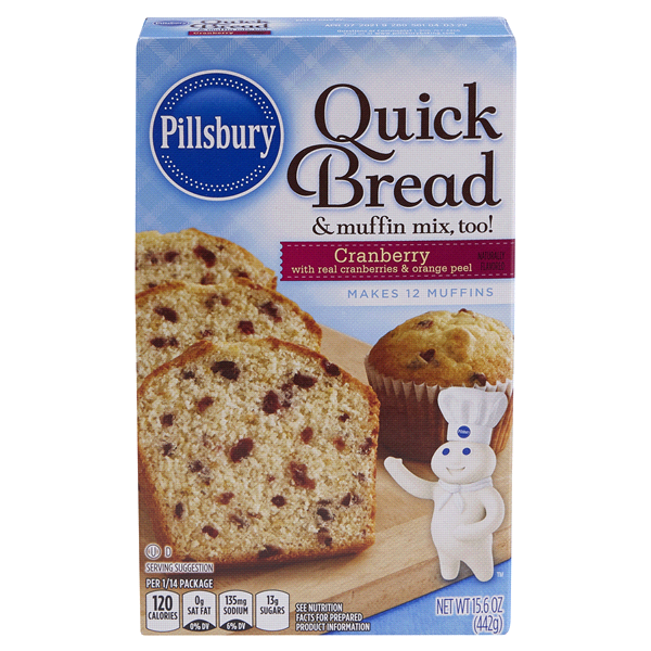 slide 1 of 1, Pillsbury Cranberry Quick Bread & Muffin Mix 15.6 oz, 15.6 oz