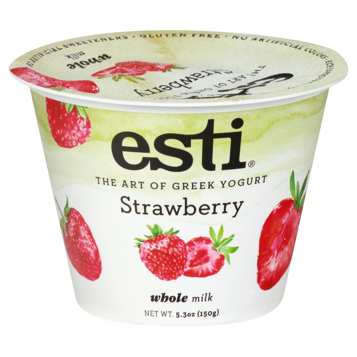 slide 7 of 13, esti Greek Whole Milk Strawberry Yogurt 5.3 oz, 5 oz