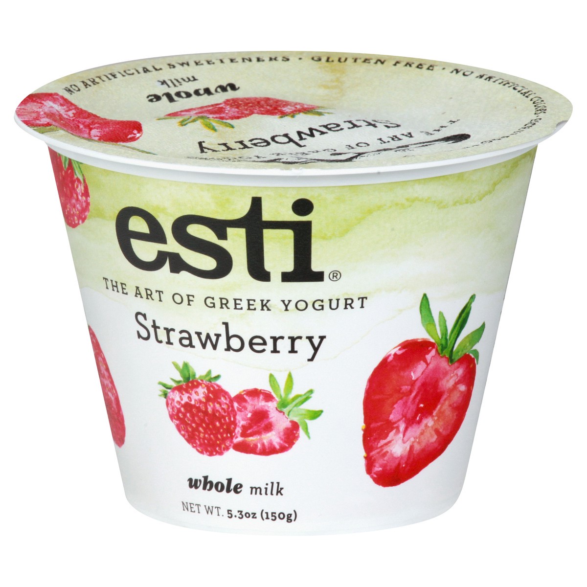 slide 4 of 13, esti Greek Whole Milk Strawberry Yogurt 5.3 oz, 5 oz