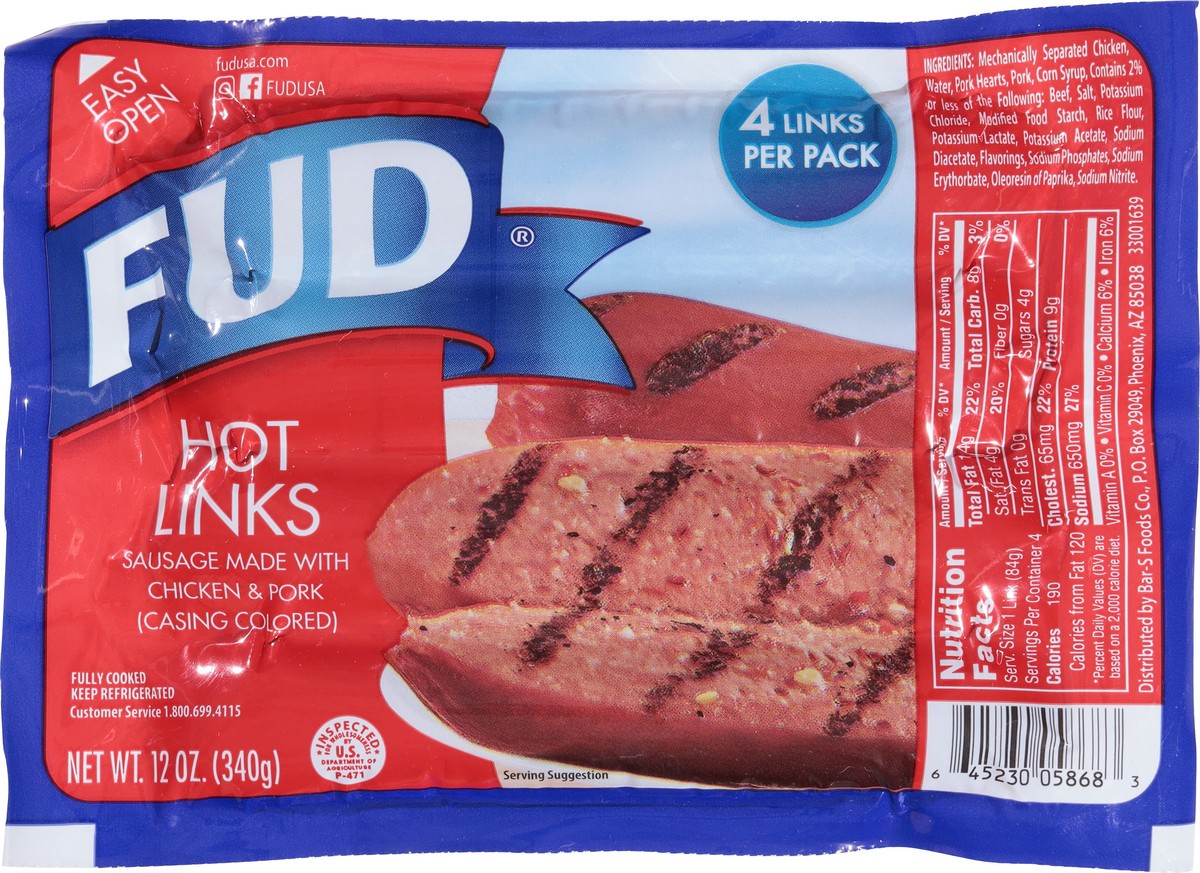 slide 7 of 14, FUD Hot Links 4 Each, 4 ct