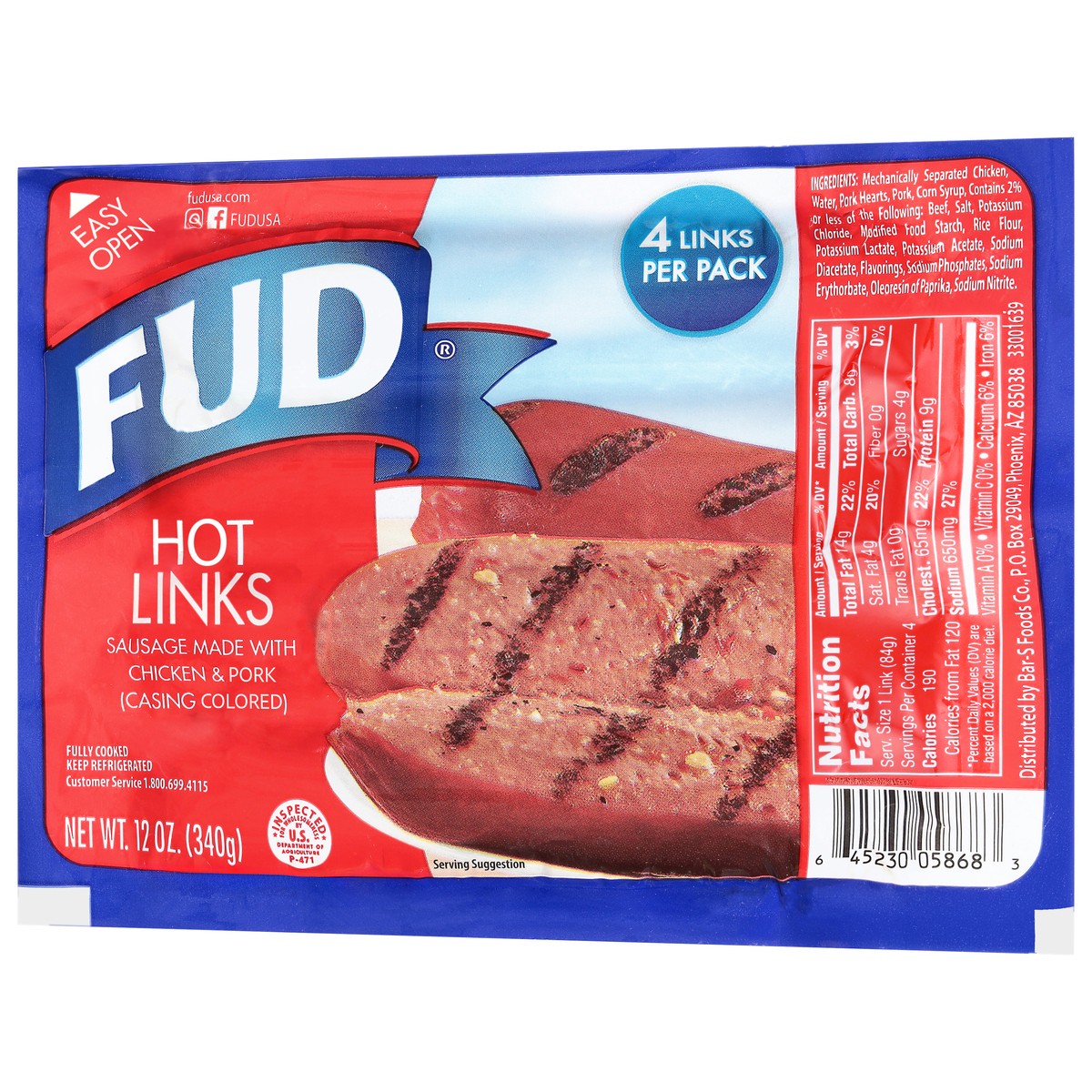 slide 11 of 14, FUD Hot Links 4 Each, 4 ct