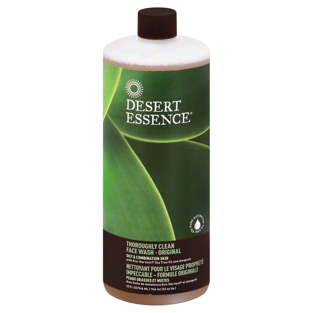 slide 1 of 2, Desert Essence Thoroughly Clean Face Wash Re, 32 oz