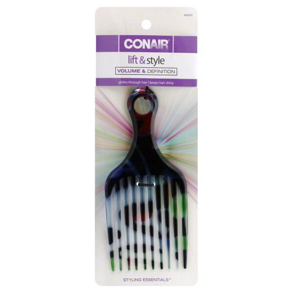 slide 1 of 1, Conair Styling Essentials Printed Hair Pick, 1 ct