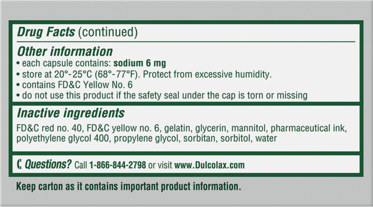 DulcoEase Dulcolax Stool Softener Liquid Gels 50 ct | Shipt