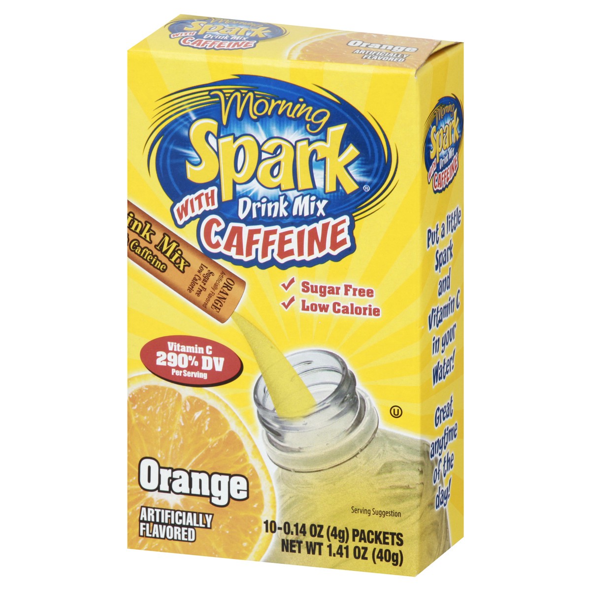 slide 8 of 13, Morning Spark with Caffeine Orange Drink Mix - 10 ct, 10 ct