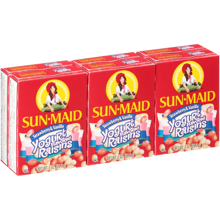 slide 2 of 8, Sun-Maid Yogurt Covered Strawberry & Vanilla Raisins 6 Boxes, 1 oz