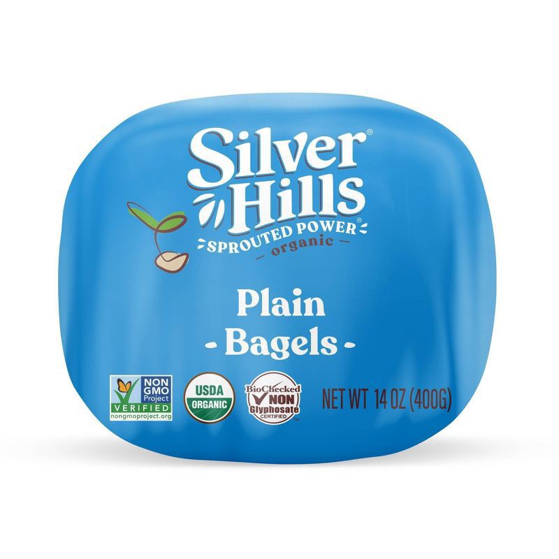 slide 5 of 6, Silver Hills Bakery Organic Sprouted Power Bagels Plain, 5 ct; 14 oz