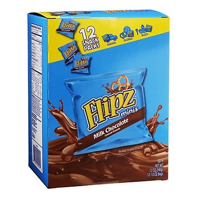 slide 1 of 1, Flipz Milk Chocolate Pretzels, 12 ct; 1 oz