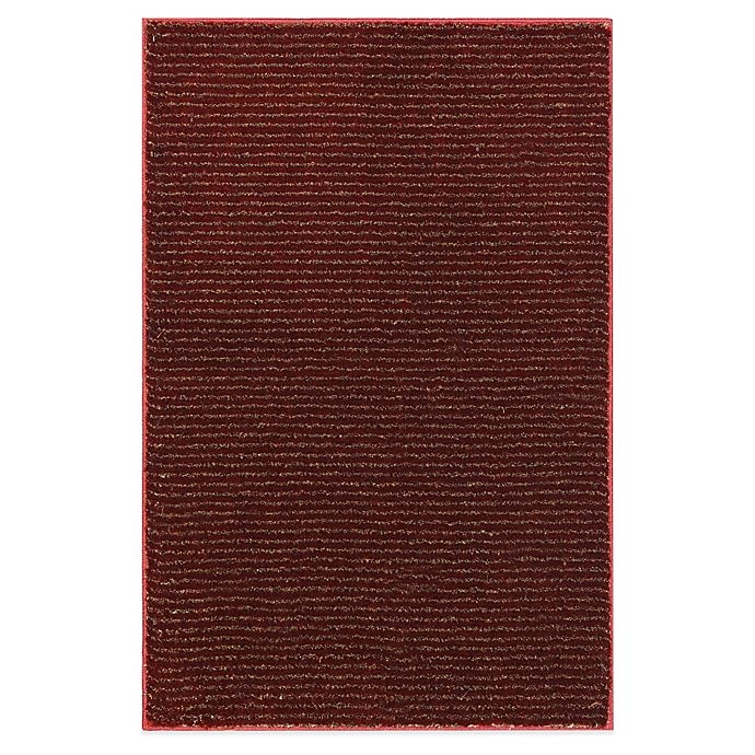 slide 1 of 5, Mohawk Home Pinstripe Washable Rug - Madder Root, 1 ft 8 in x 2 ft 10 in