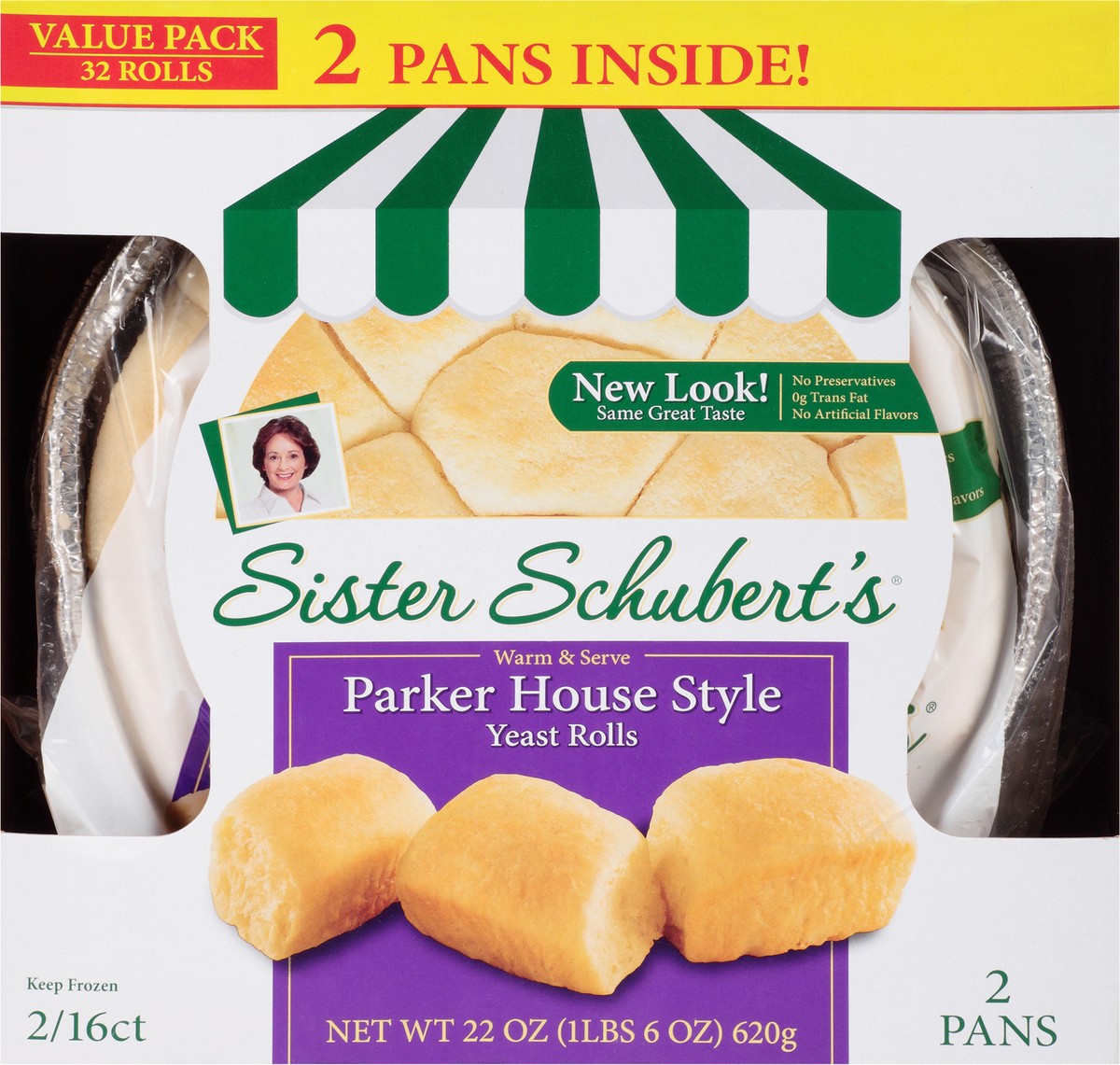 slide 1 of 6, Sister Schubert's Parker House Style Yeast Rolls 2-16 ct Packs, 2 ct