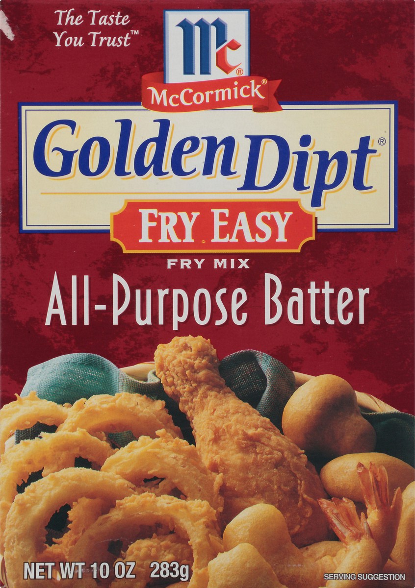 slide 3 of 10, McCormick Golden Dipt Fry Easy All Purpose Batter Mix, 10 oz