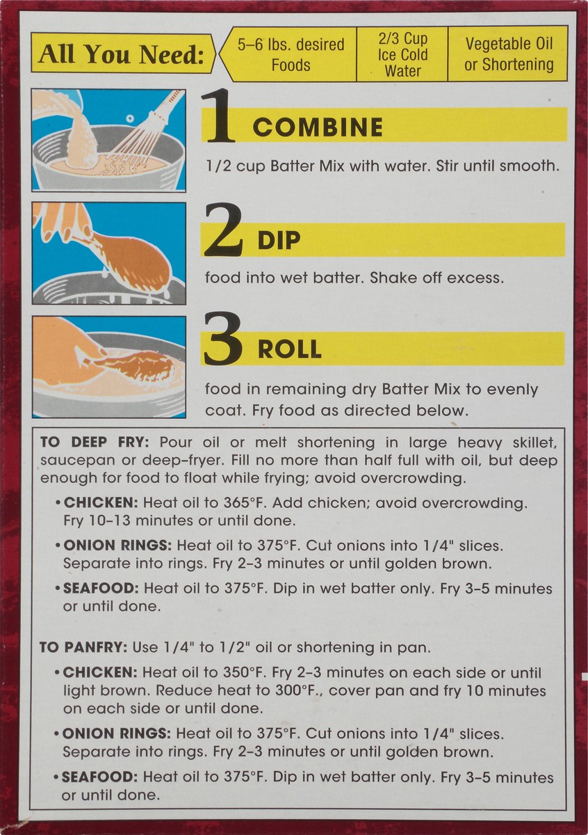 slide 5 of 10, McCormick Golden Dipt Fry Easy All Purpose Batter Mix, 10 oz