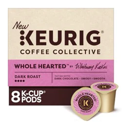 Keurig Coffee Collective Whole Hearted Dark Roast K-Cup Coffee Pods, 8 ct