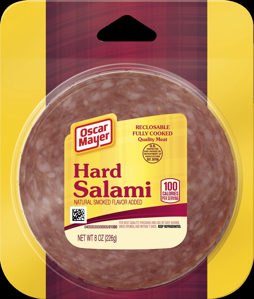 slide 2 of 2, Oscar Mayer Hard Salami Deli Lunch Meat, 8 oz Package, 8 oz