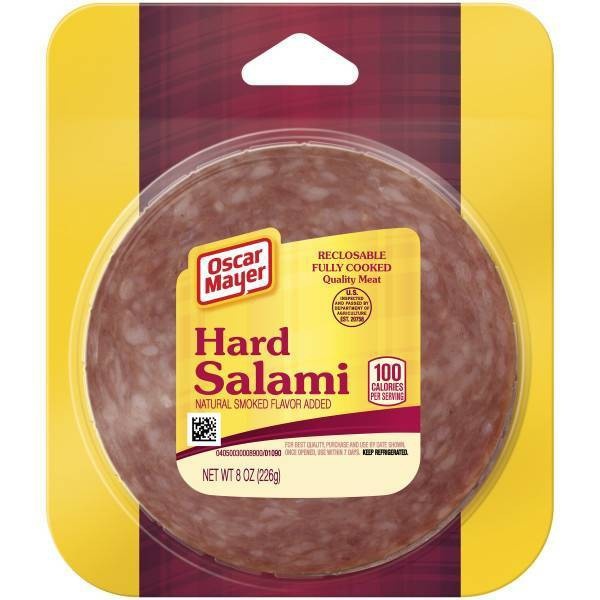 slide 1 of 5, Oscar Mayer Hard Salami Natural Smoke Flavor Added Sliced Lunch Meat Pack, 8 oz