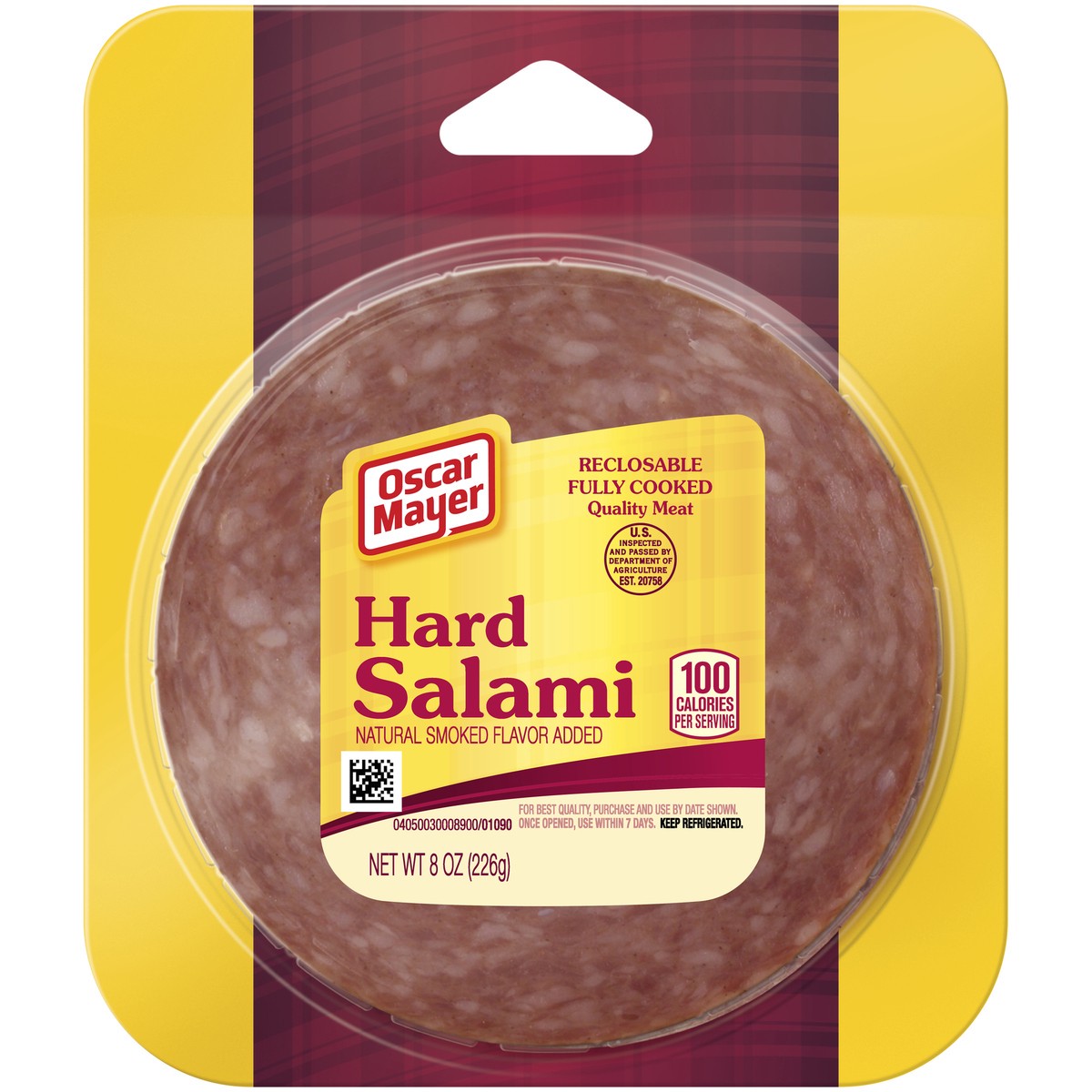 slide 1 of 2, Oscar Mayer Hard Salami With Natural Smoke Flavor Added, 8 oz