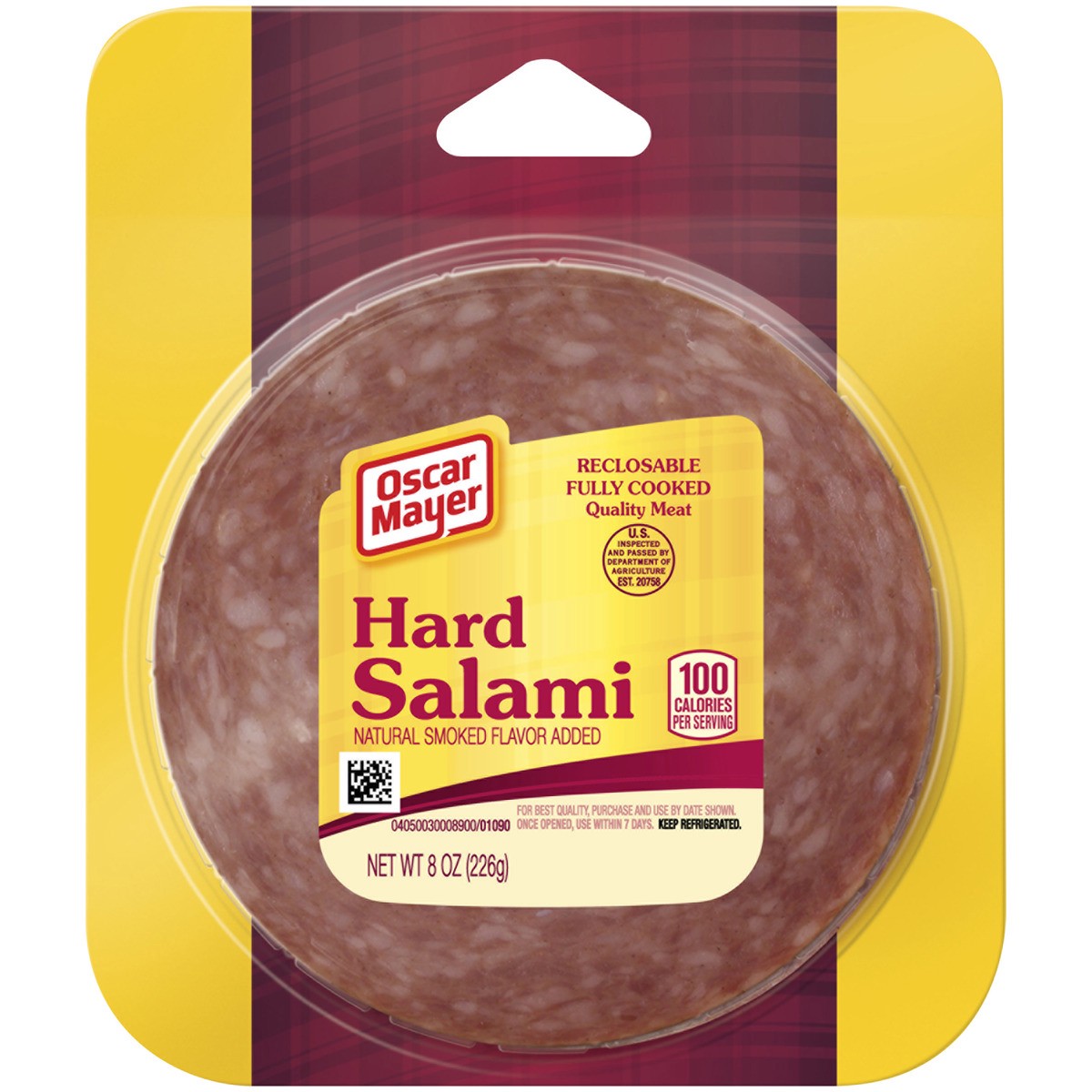 slide 1 of 2, Oscar Mayer Hard Salami Deli Lunch Meat, 8 oz Package, 8 oz