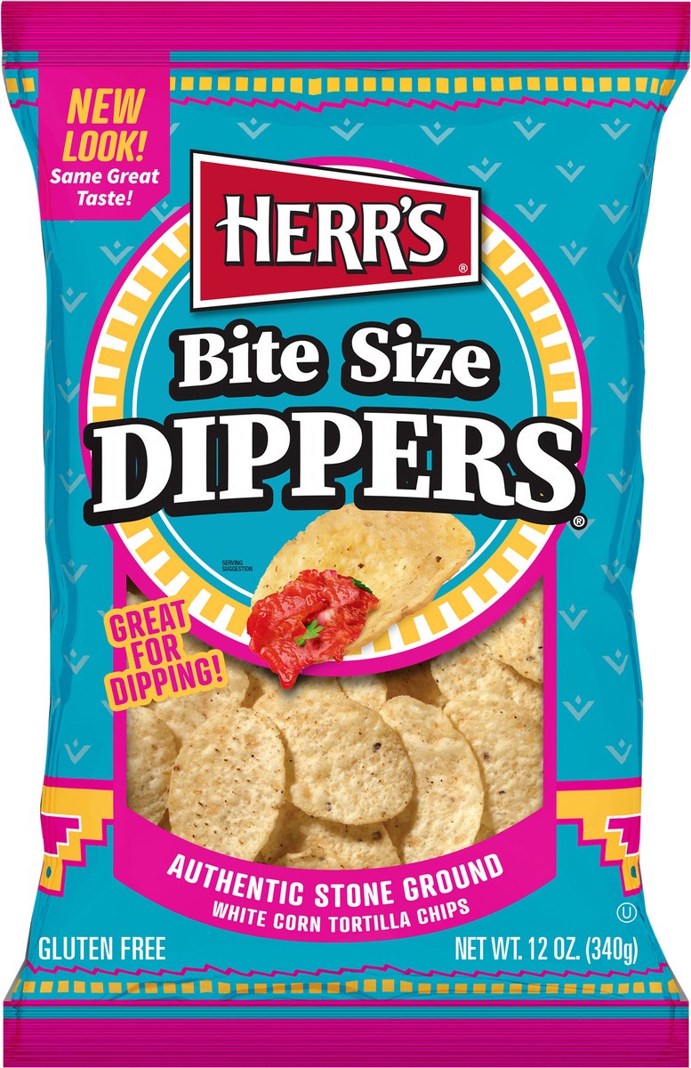 slide 6 of 7, Herr's Bite Size Dippers Tortilla Chips - 12 oz, 12 oz