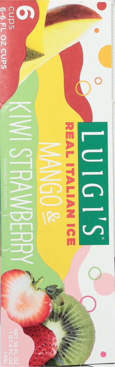 slide 8 of 9, Luigi's Mango & Kiwi Strawberry Italian Ice 6 - 6 fl oz Cups, 6 ct