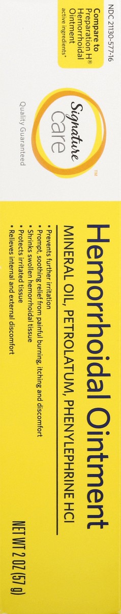 slide 8 of 9, Signature Care Hemorrhoidal Oitnment, 2 oz