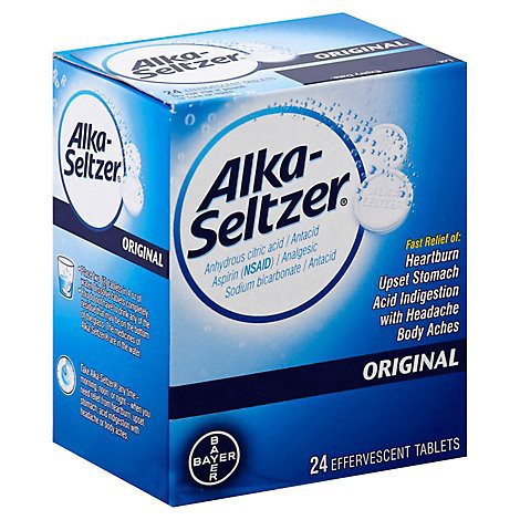 slide 1 of 1, Alka-Seltzer Original Antacid Tablets - 24 Count, 24 ct
