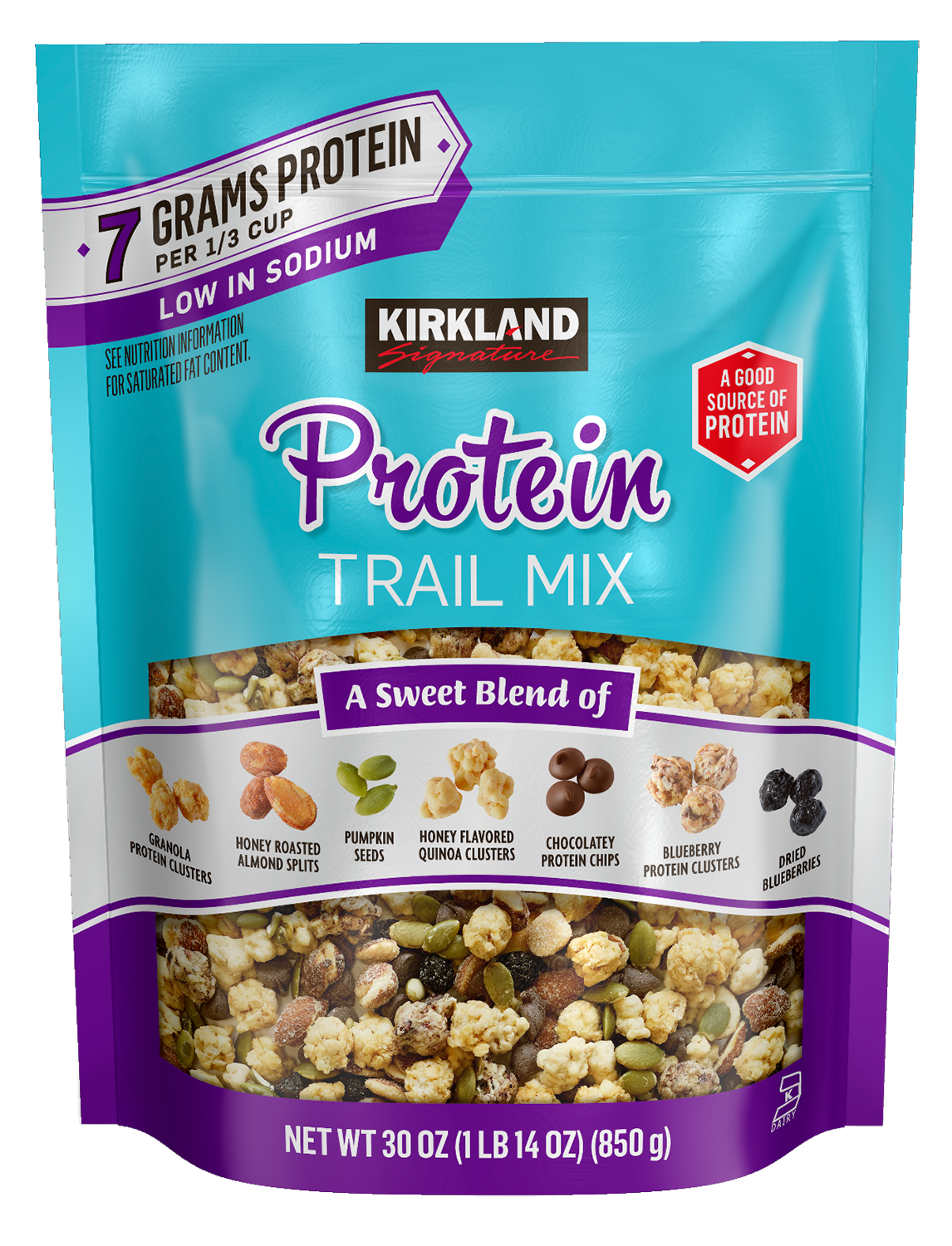 slide 1 of 1, Kirkland Signature Protein Trail Mix, 