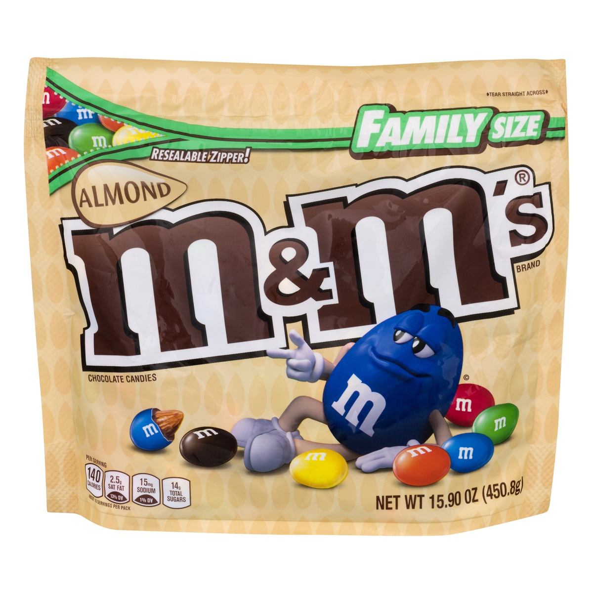 slide 11 of 11, M&M'S Almond Milk Chocolate Candy, Family Size, 15.9 oz