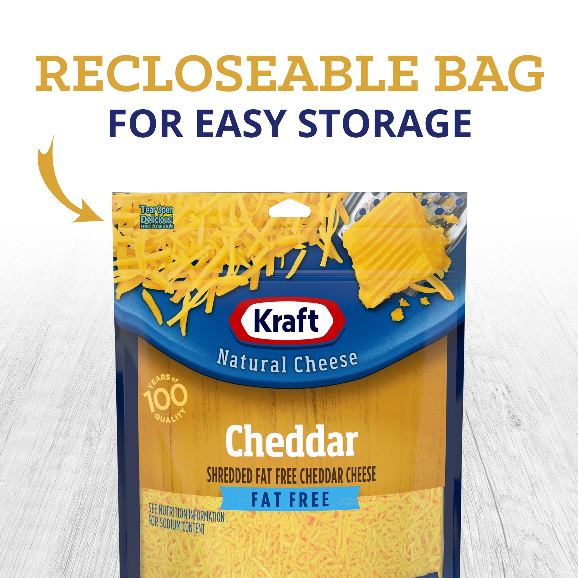 slide 3 of 10, Kraft Cheddar Fat Free Shredded Cheese, 7 oz