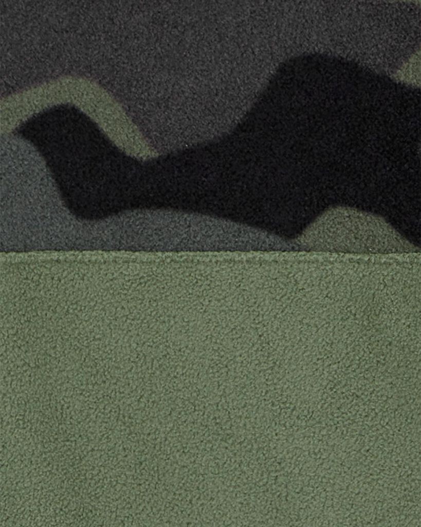 slide 2 of 2, Oshkosh Kid Camo Print Quarter-Zip Microfleece Pullover Green 6, 1 ct