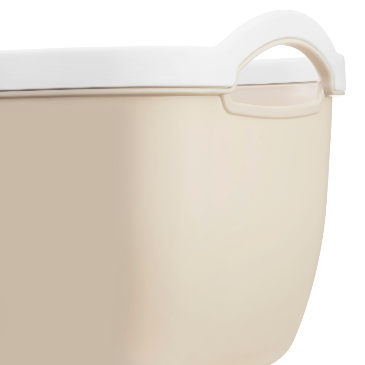 slide 6 of 13, Whitmor Two Tone Oval Tote Med White/French Oak, 1 ct