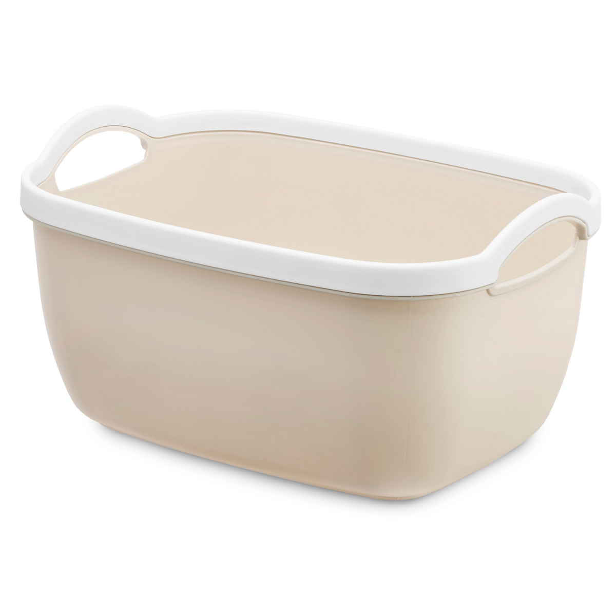 slide 1 of 13, Whitmor Two Tone Oval Tote Med White/French Oak, 1 ct