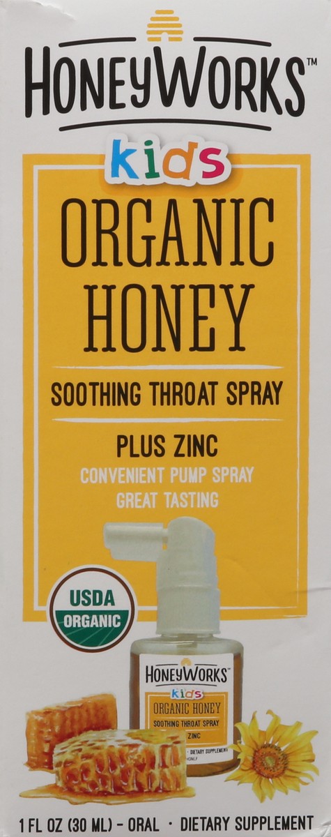 slide 6 of 9, Honeyworks Organic Kids Honey Soothing Throat Spray 1 fl oz, 1 fl oz