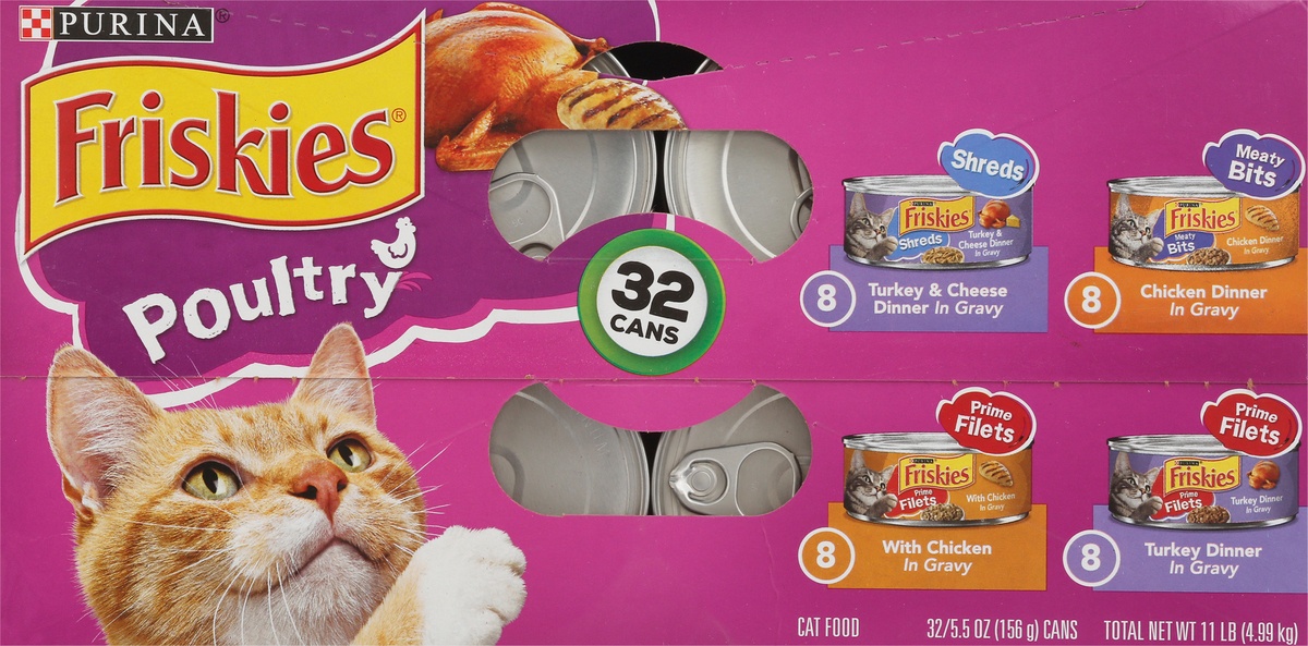 slide 5 of 10, Friskies Poultry Variety Pack Wet Cat Food, 32 ct