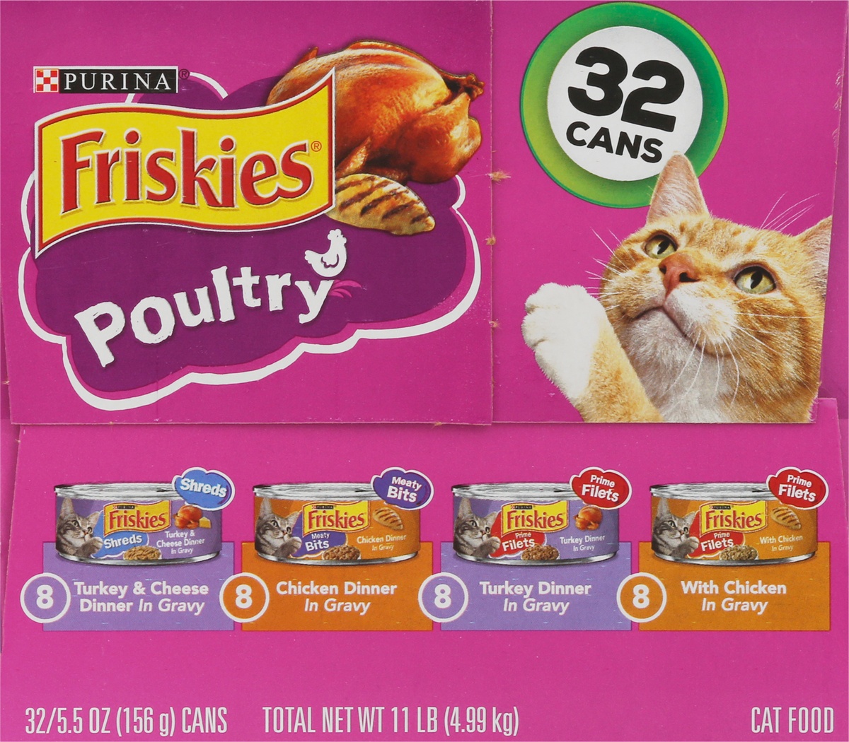 slide 6 of 10, Friskies Poultry Variety Pack Wet Cat Food, 32 ct