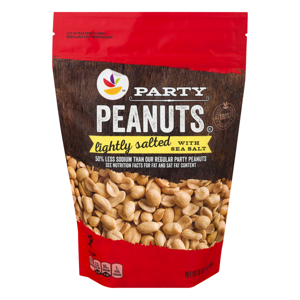 slide 1 of 1, Giant Party Peanuts Lightly Salted, 16 oz