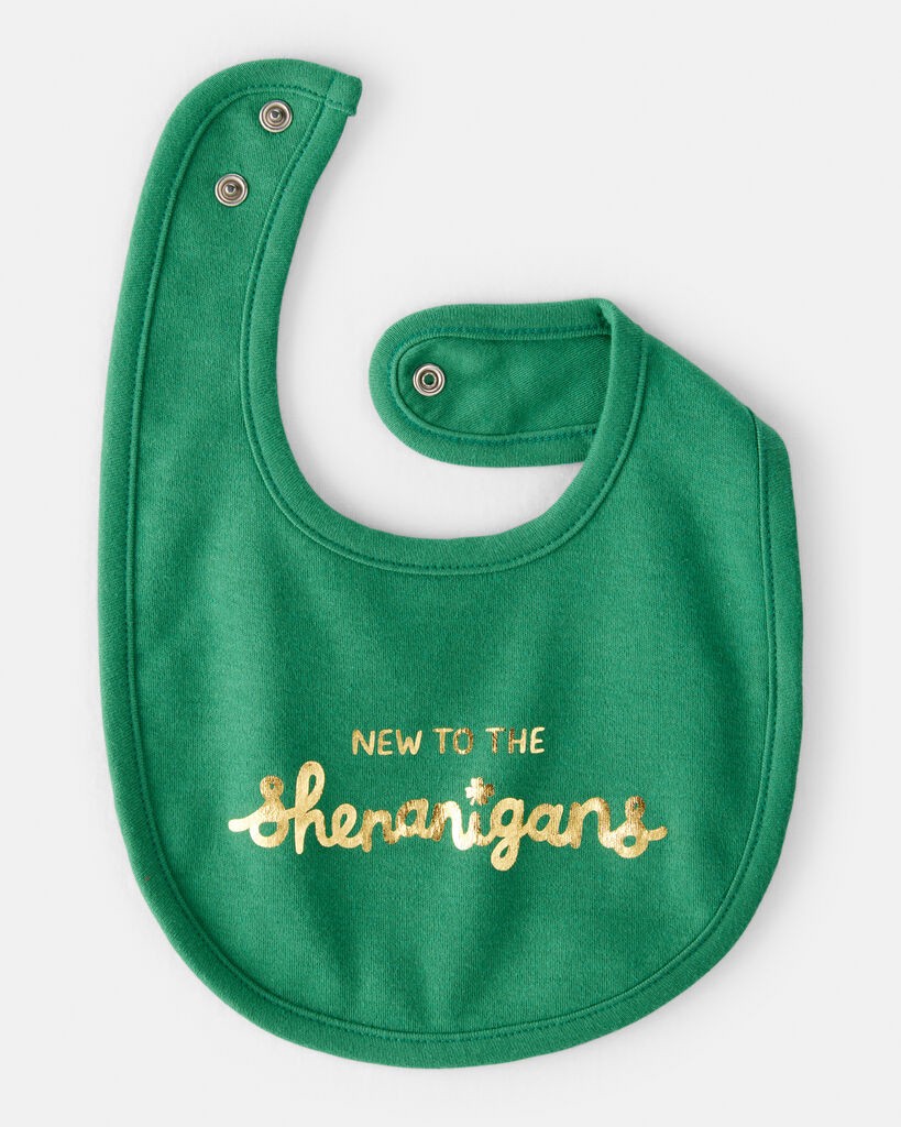 slide 2 of 2, Carter's Baby St. Patricks Day Bib - Green Green OSZ, 1 ct