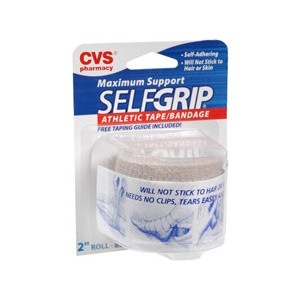 slide 1 of 1, CVS Pharmacy Self-Grip Athletic Tape/Bandage Maximum Support 2'' Roll Beige, 1 ct