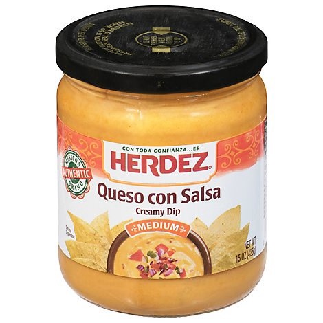 slide 1 of 7, Herdez Medium Queso Con Salsa Creamy Dip 15 oz, 15 oz