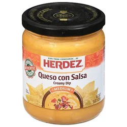 Herdez Medium Queso Con Salsa Creamy Dip 15 oz