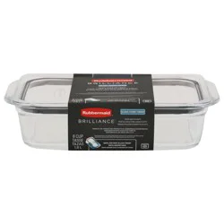 Rubbermaid Brilliance 8 Cup Glass Container 1 ea