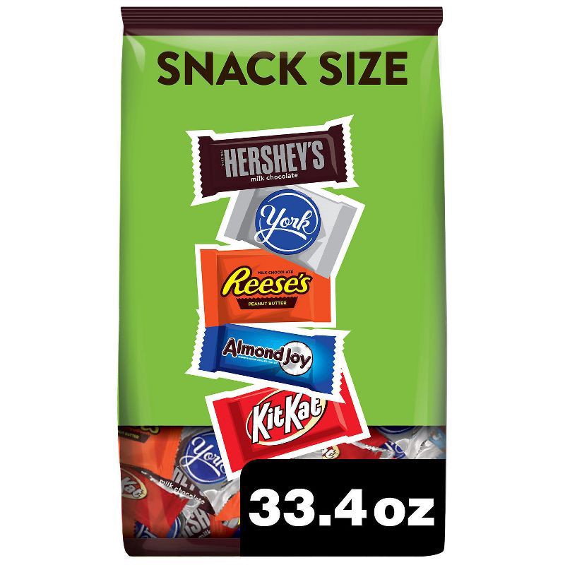 slide 1 of 3, Hershey's Assorted Chocolate Flavored Snack Size, Candy Party Pack, 33.43 oz, 33.43 oz