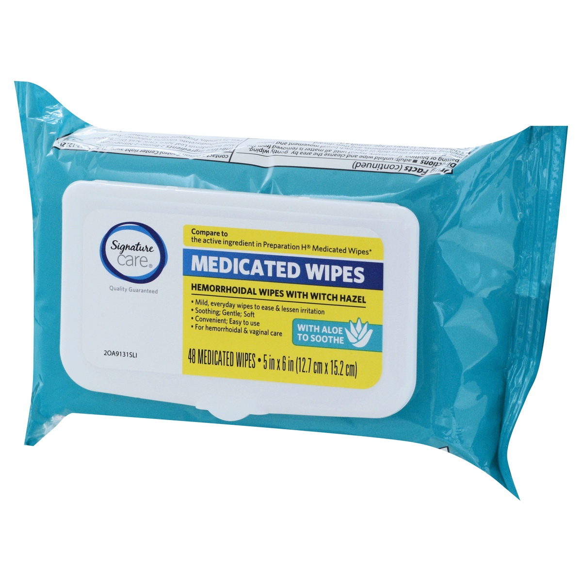 slide 9 of 9, Signature Care S Care Hemorrhoidal Medicated Wipes, 48 ct