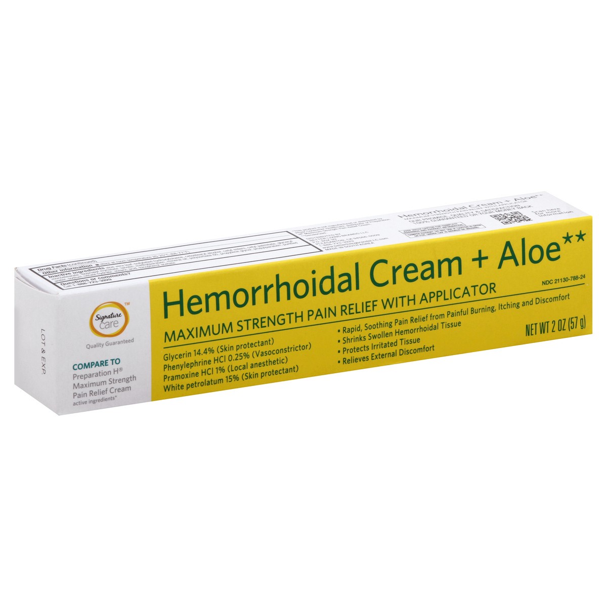 slide 2 of 5, Signature Care Hemorrhoidal Cream + Aloe 2 oz, 2 oz