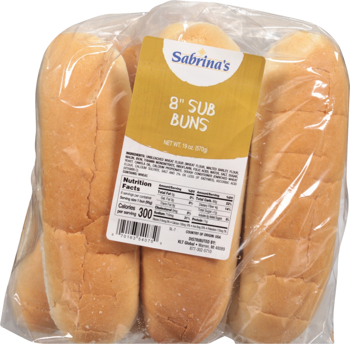 slide 8 of 14, Sabrina's 8 Inches Sub Buns 19 oz, 19 oz