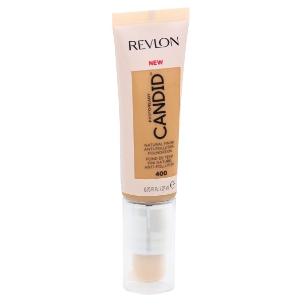 slide 1 of 5, Revlon Candid Natural Finish Macadamia Anti Pollution Foundation, 0.75 fl oz