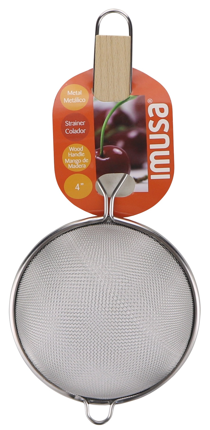 slide 1 of 1, IMUSA Wire Strainer With Handle, 4 in