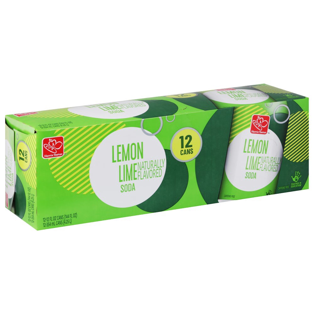 slide 1 of 6, Harris Teeter Soda - Lemon Lime - 12 ct; 12 oz, 12 ct; 12 oz