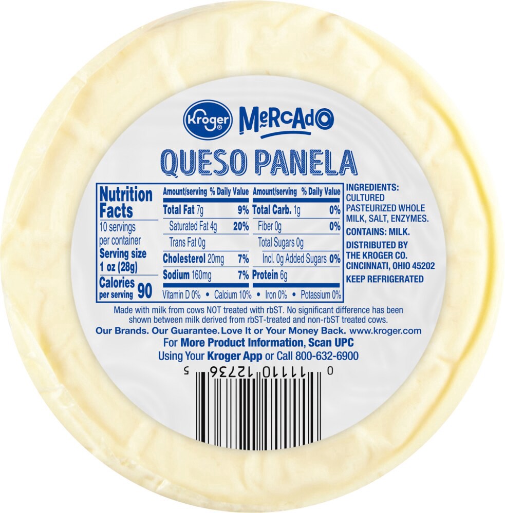 slide 2 of 2, Kroger Mercado Queso Panela Cheese, 10 oz